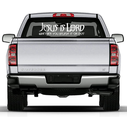 Jesus Is Lord Car Decal – Premium Christian Auto Sticker