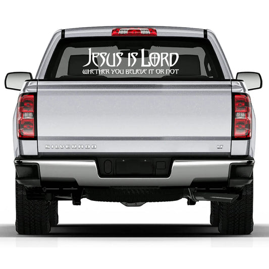 Jesus Is Lord Car Decal – Premium Christian Auto Sticker
