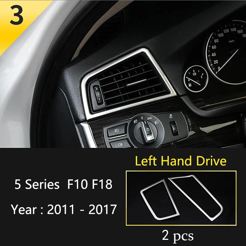 BMW F10 F18 Interior Button Panel Trim Stainless Steel Cover 3 Type LHD – Car Accessories | MotorWorld Marketplace