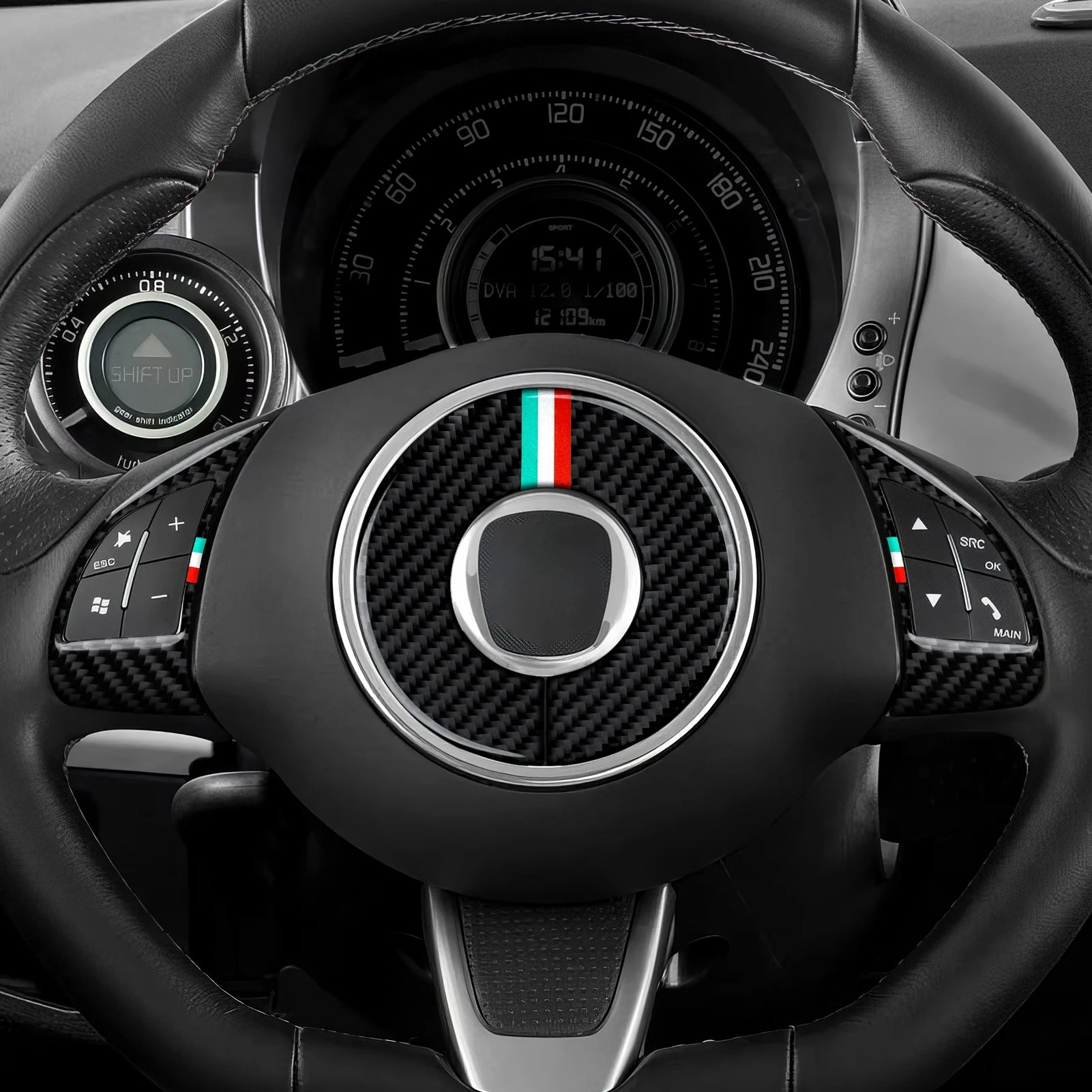 Carbon Fiber Steering Wheel Trim for Fiat 500/595 2007-2019 – Car Accessories | MotorWorld Marketplace