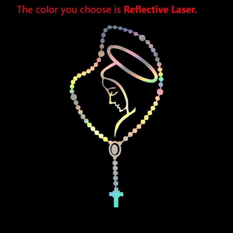 Rosary Virgin Mary Fatima Vinyl Decal – Pro Auto Sticker