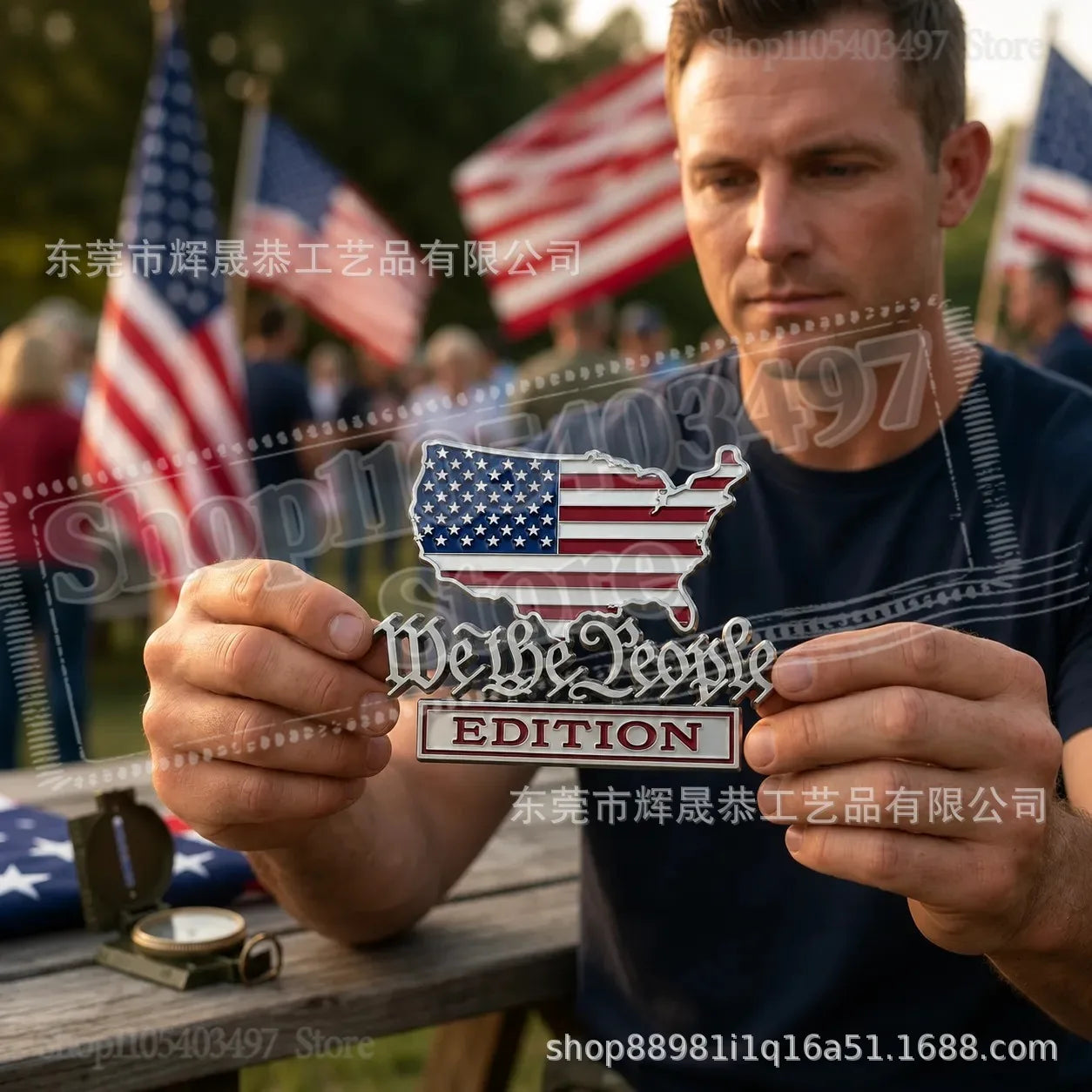 Patriot Flag 3D Metal Car Emblem Badge – We The People Decal – Car Accessories | MotorWorld Marketplace
