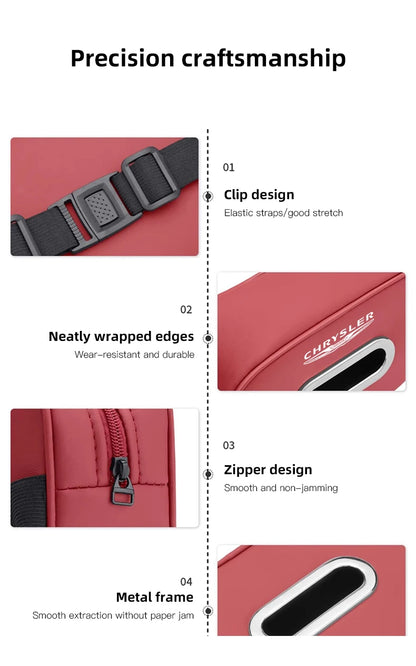 Porte-mouchoirs en cuir de qualité supérieure pour Chrysler 300C/PT/Voyager