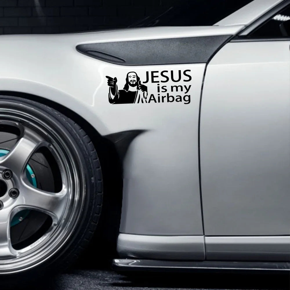 Jesus Is My Airbag Vinyl Decal – Safety Car & Truck Sticker – Car Accessories | MotorWorld Marketplace