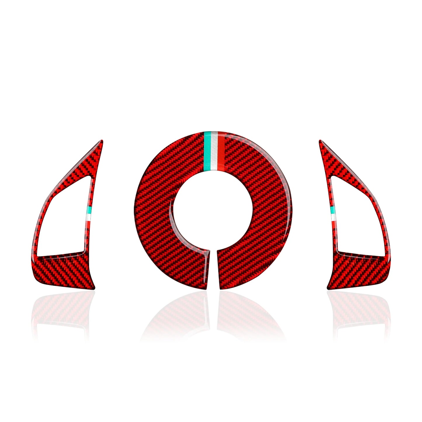 Carbon Fiber Steering Wheel Trim for Fiat 500/595 2007-2019 Red – Car Accessories | MotorWorld Marketplace