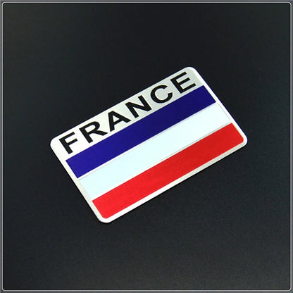 3D Aluminum France Flag Emblem Badge for Peugeot/Renault/Cítroen