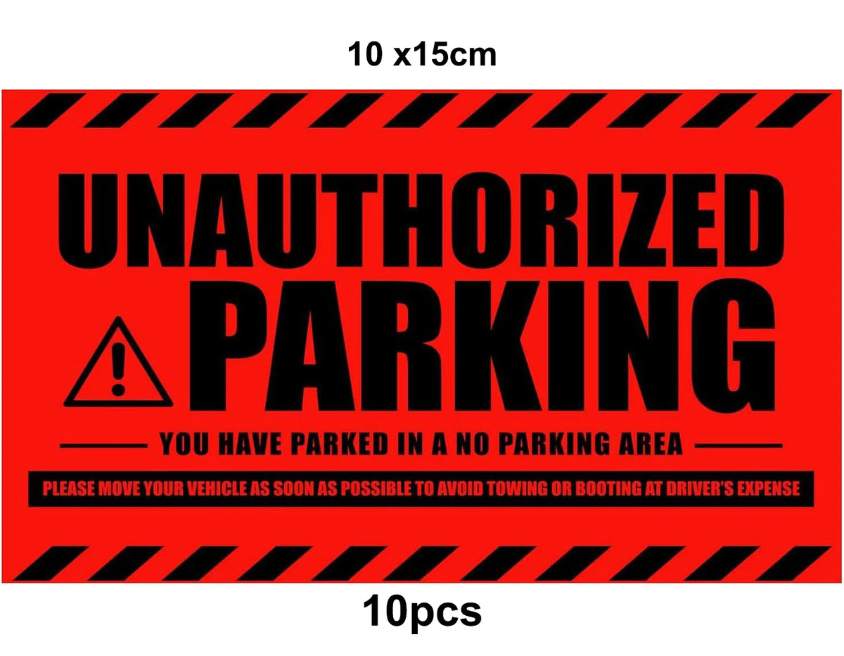 10Pcs 4x6" Hard-to-Remove Parking Violation Stickers – Car Accessories | MotorWorld Marketplace