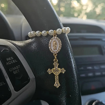Luxury Our Lady of Guadalupe Car Rosary Ornament Charm – Car Accessories | MotorWorld Marketplace