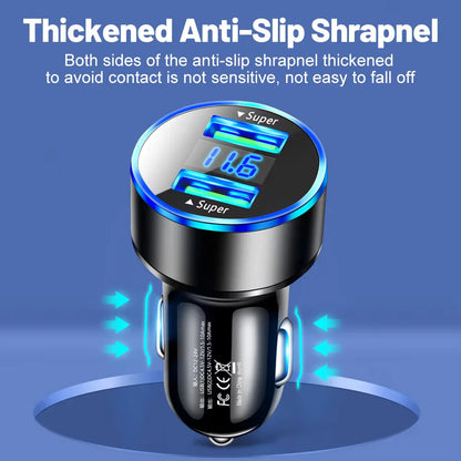240W Dual USB Car Charger, Digital Display – Car Accessories | MotorWorld Marketplace