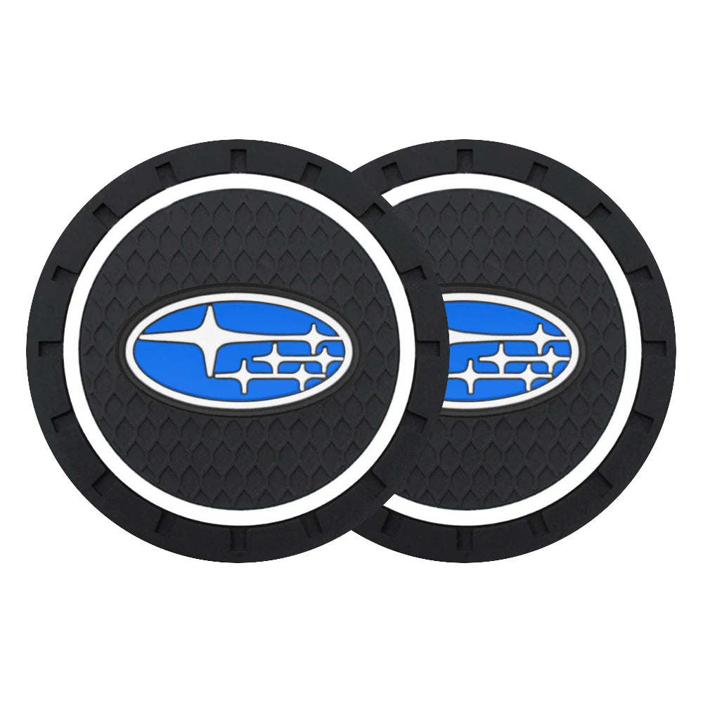 (NOT SOLD TO EUROPE) Premium Silicone Cup Holder Mat for Subaru | Anti-Noise Subaru 2pcs – Car Accessories | MotorWorld Marketplace