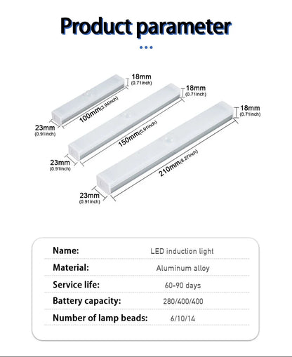 Lampe de voiture rechargeable USB SEAMETAL avec capteur à induction automatique