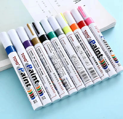 White Waterproof Tyre Paint Marker Pen – Permanent, Pro Grade – Car Accessories | MotorWorld Marketplace