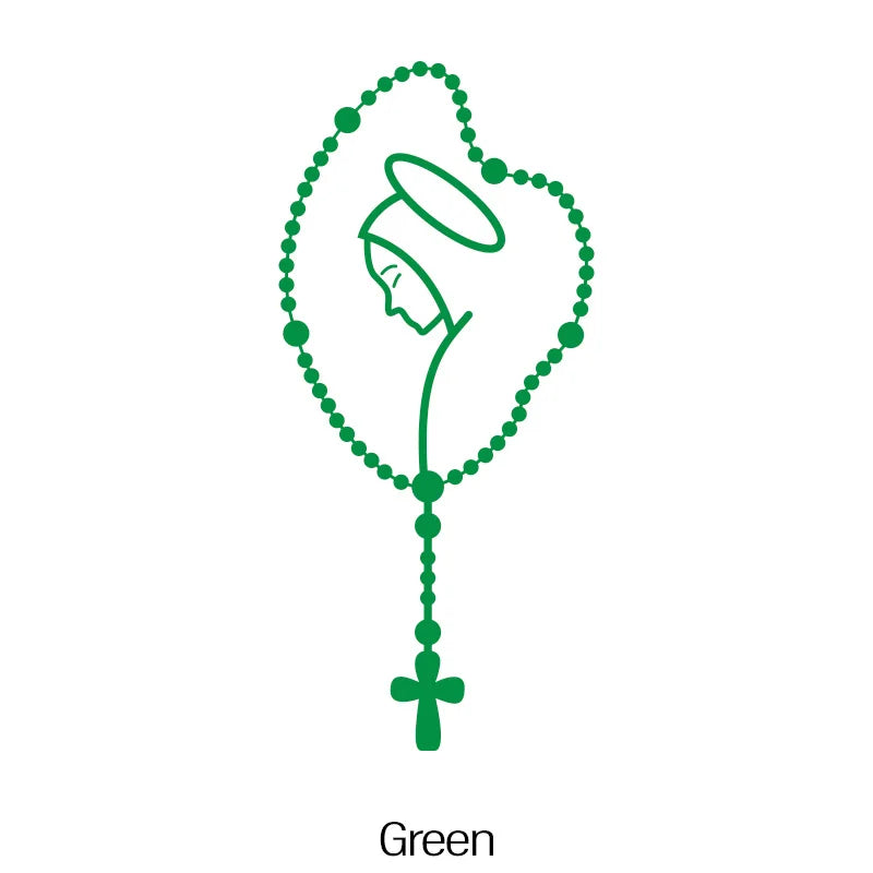 Our Lady Rosary Car Decal – Rear Window Auto Sticker 1pc