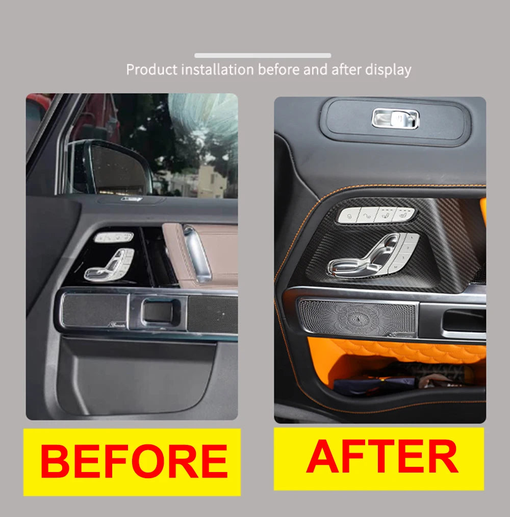 (NOT SOLD TO USA) Real Carbon Fiber Seat Switch Trim for G-Class W465 2025+ – Car Accessories | MotorWorld Marketplace
