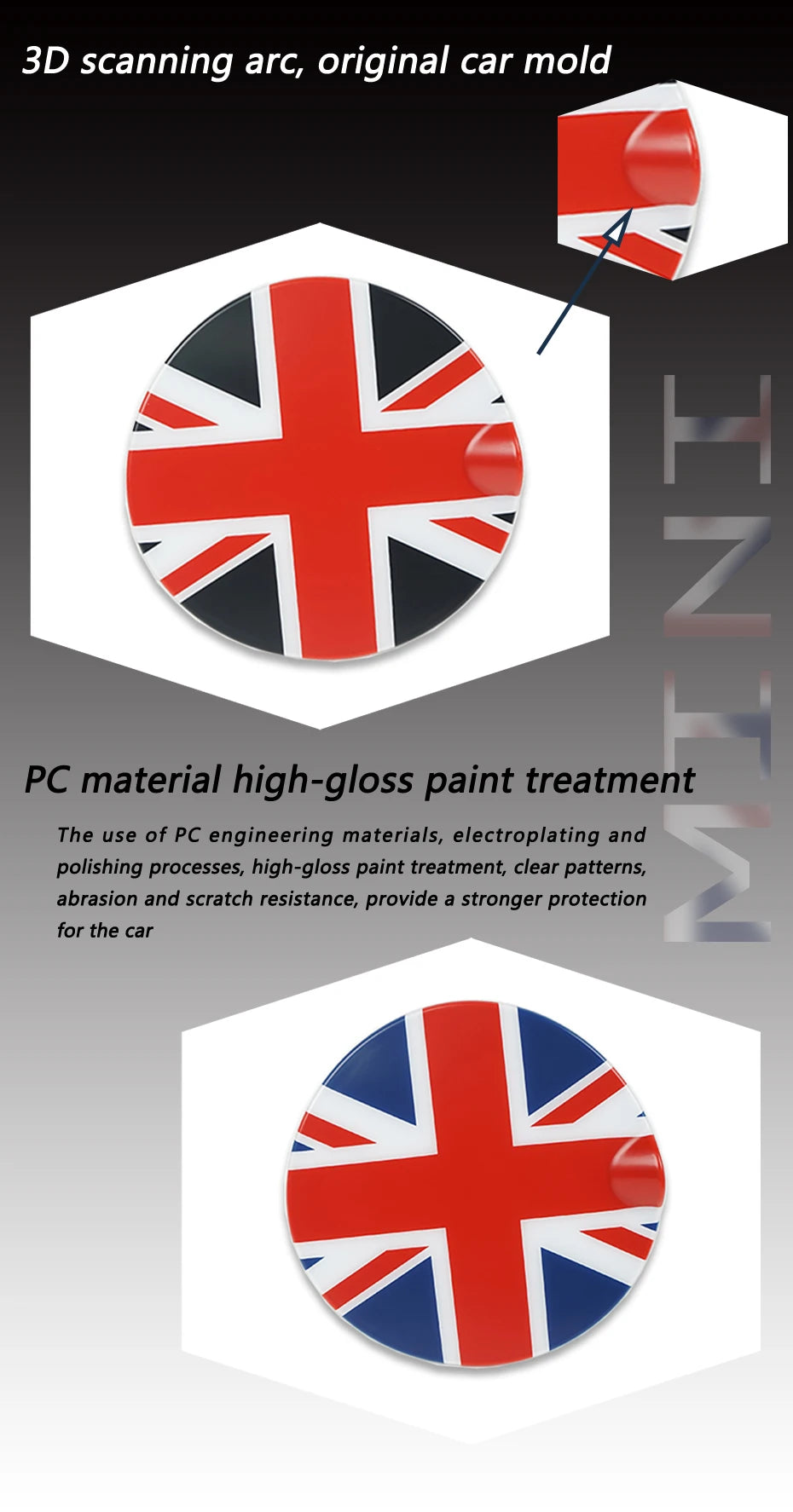 Cache-bouchon de réservoir Union Jack pour Mini Cooper R55-R61, durable