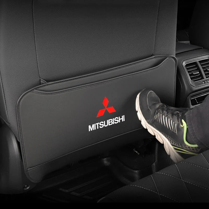 Leather Rear Seat Protector Organizer for Mitsubishi SUV/Sedan