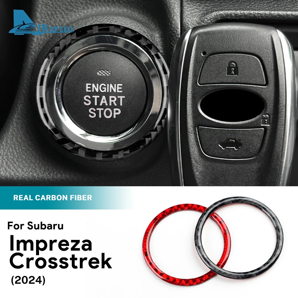 Real Carbon Fiber Start Button Frame for Subaru 2024 RHD – Car Accessories | MotorWorld Marketplace