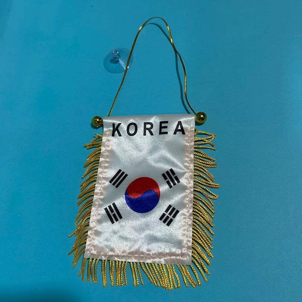South Korea Car Window Flag 8x12cm Double-Sided Polyester