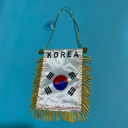 South Korea Car Window Flag 8x12cm Double-Sided Polyester