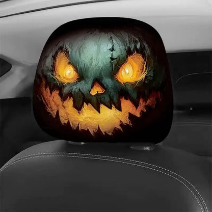 2Pcs Halloween Pumpkin Headrest Covers Universal Double-Sided A6 – Car Accessories | MotorWorld Marketplace