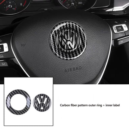 ABS Carbon Fiber Steering Badge for Volkswagen