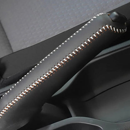 Genuine Leather Gear Shift & Handbrake Covers for Honda Fit 20-21 white line hangbrake – Car Accessories | MotorWorld Marketplace