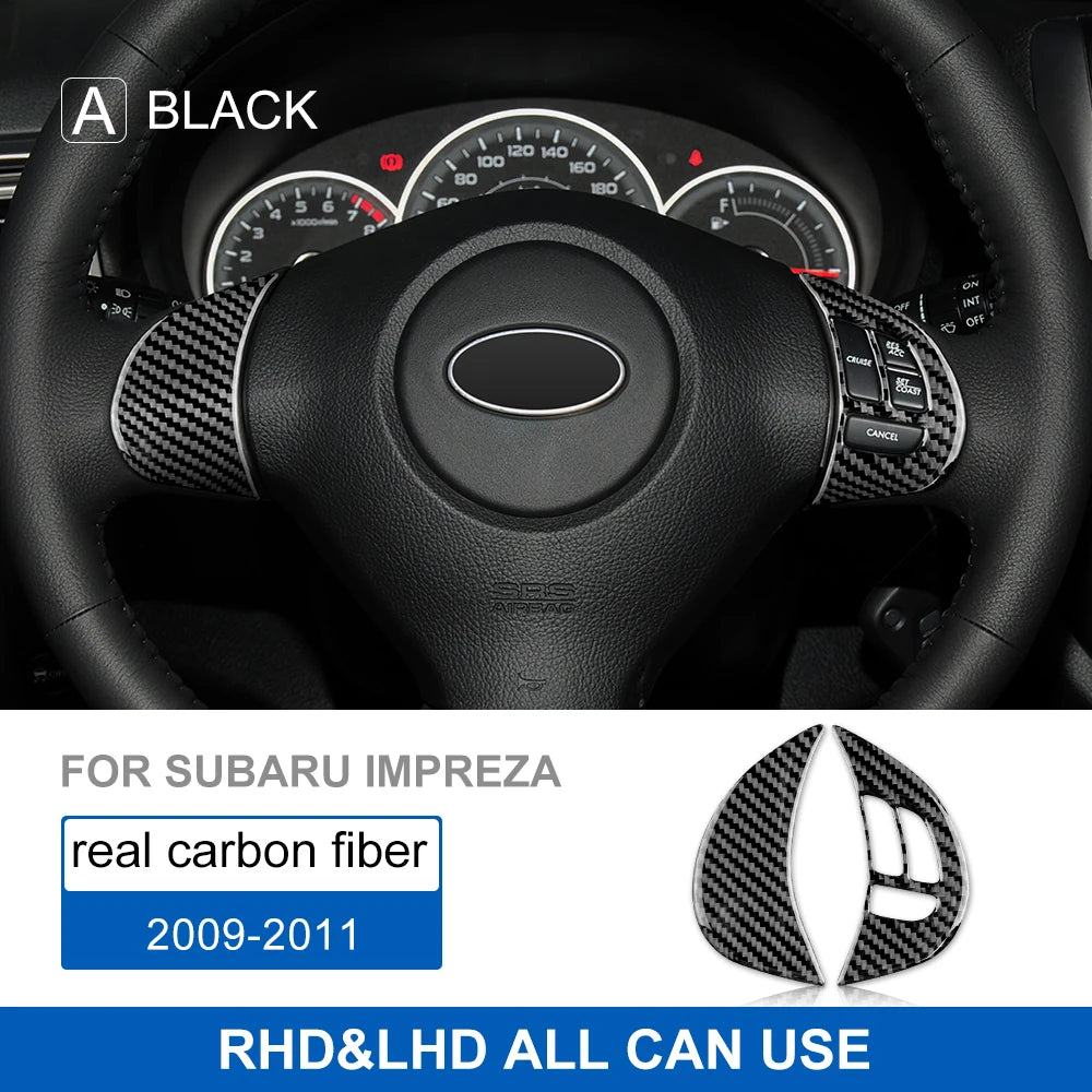 Real Carbon Fiber Steering Wheel Trim for Impreza 09-11 Black 03 – Car Accessories | MotorWorld Marketplace