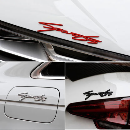 Universal 3D Metal SPORTS Emblem Badge Decal