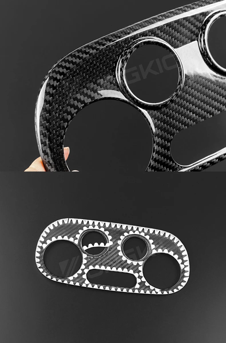 Real Dry Carbon Fiber AC Frame Cover for Abarth 595/695 Fiat
