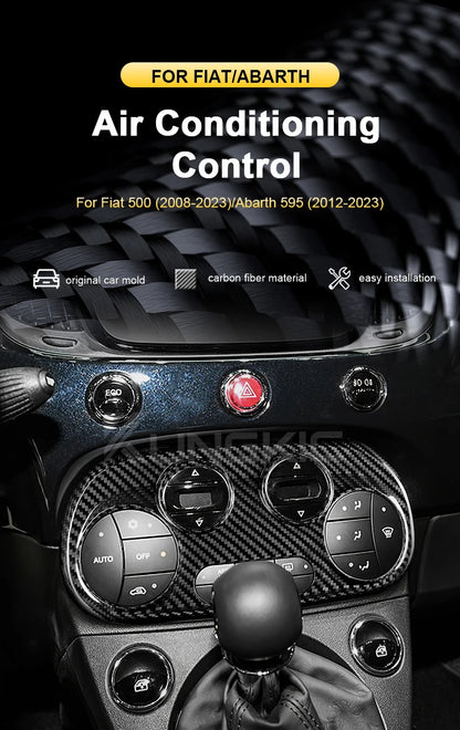 Real Dry Carbon Fiber AC Frame Cover for Abarth 595/695 Fiat