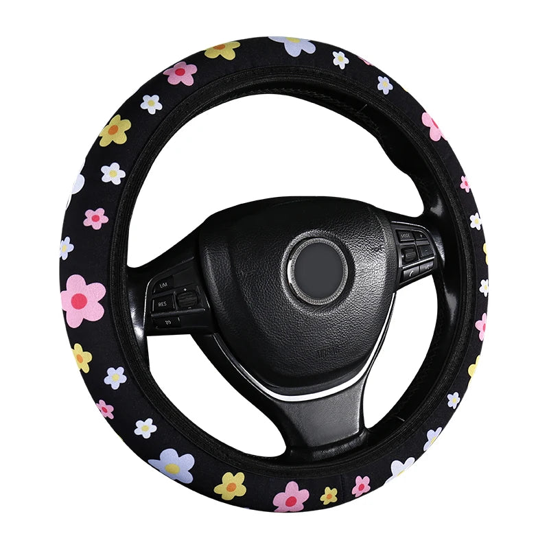 Floral Anti-Slip Universal Steering Wheel Cover – Pro Quality – Car Accessories | MotorWorld Marketplace