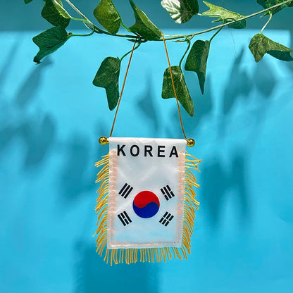 South Korea Car Window Flag 8x12cm Double-Sided Polyester