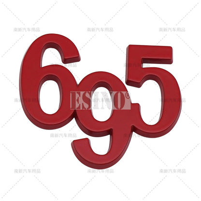 3D Zinc Alloy Badge Emblem for Alfa Romeo Abarth 595 695 Matte Red 695 – Car Accessories | MotorWorld Marketplace