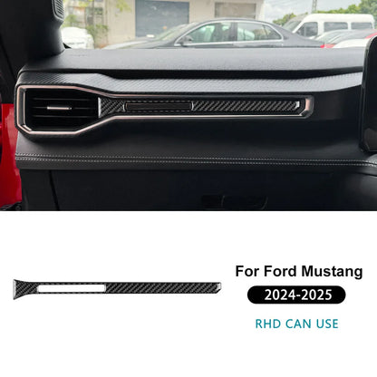 Real Carbon Fiber Console Trim for Mustang GT 2024-2026 Type A For RHD Black – Car Accessories | MotorWorld Marketplace