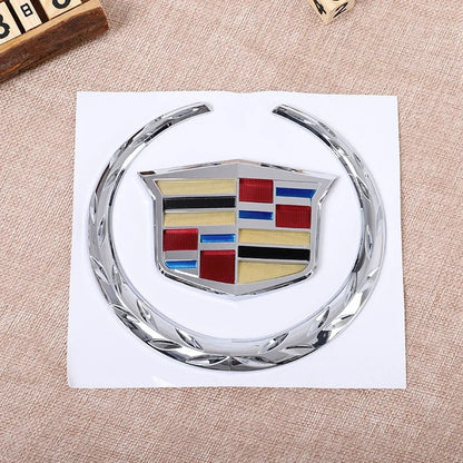 (NOT SOLD TO USA) Cadillac Emblem Badge for SRX ATS XTS 2017-2021, 1PC Silver – Car Accessories | MotorWorld Marketplace