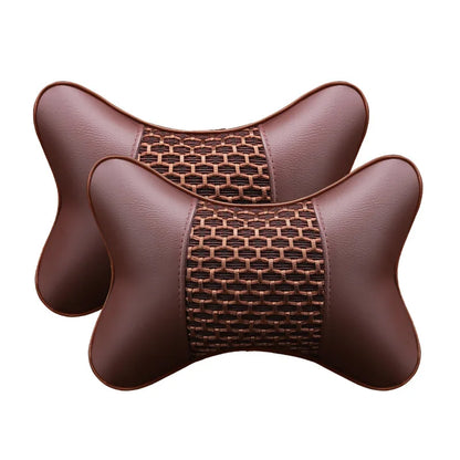 Premium Cowhide Car Neck Pillow – Universal, Soft, Breathable – Car Accessories | MotorWorld Marketplace