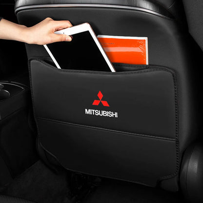 Leather Rear Seat Protector Organizer for Mitsubishi SUV/Sedan