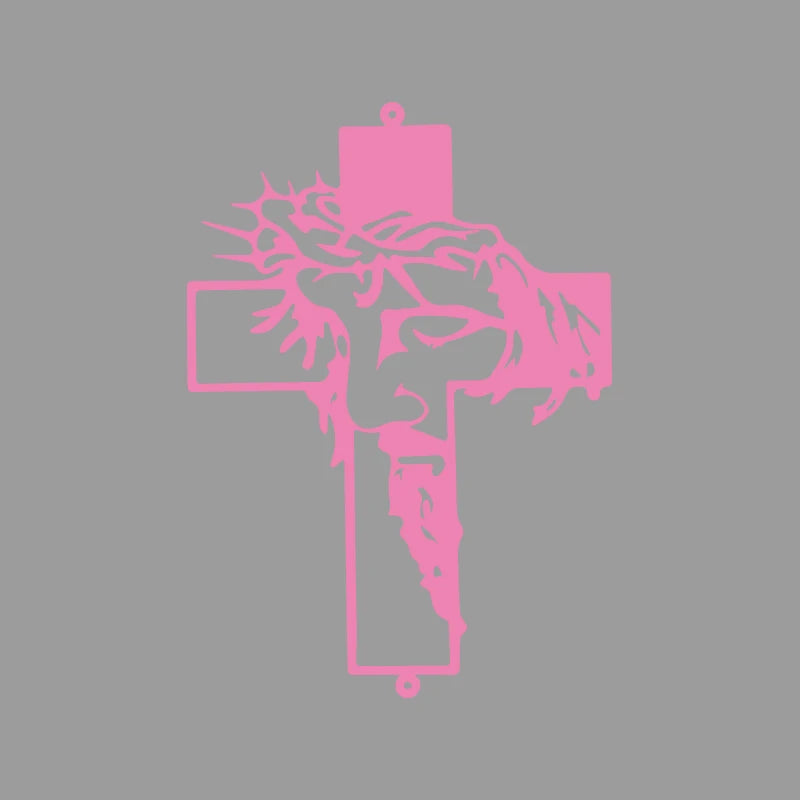 Jesus Cross Prayer Decal – High-Quality Car & Truck Sticker pink – Car Accessories | MotorWorld Marketplace