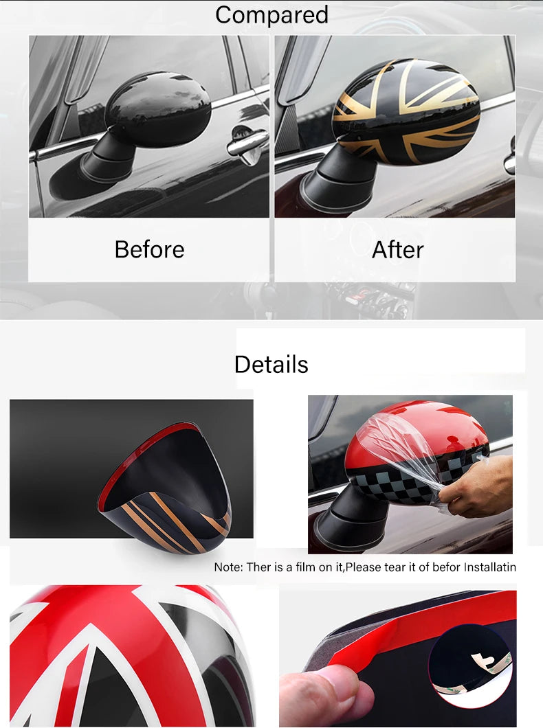 Premium Wing Mirror Covers for Mini Cooper F54-F60 Series