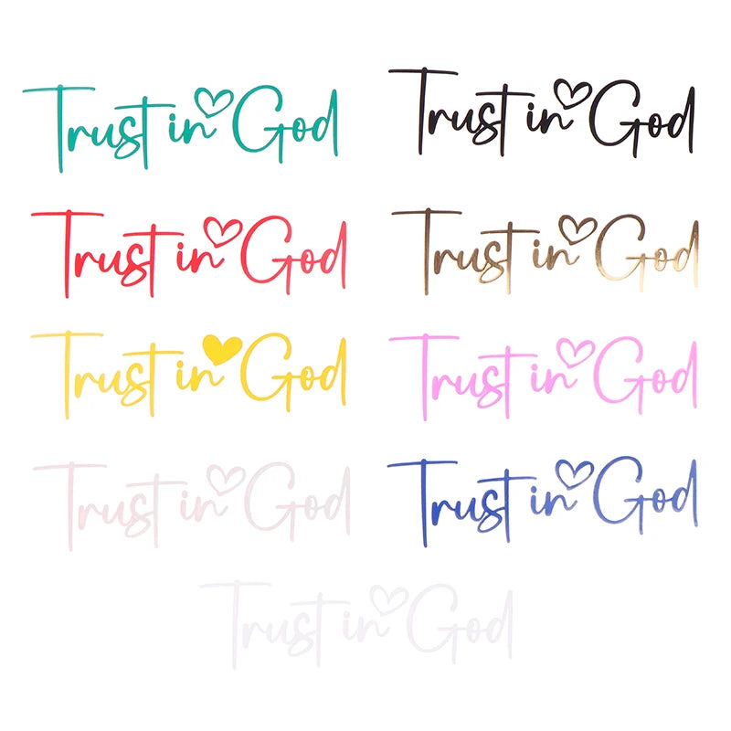 Trust In God Mirror Decal – Faith Vinyl for Car Professionals
