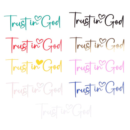 Trust In God Mirror Decal – Faith Vinyl for Car Professionals