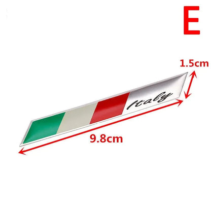 3D Aluminum Italy Flag Emblem Badge for Alfa Fiat Ferrari E – Car Accessories | MotorWorld Marketplace