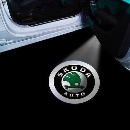 LED Door Projector Lights HD Fit Skoda