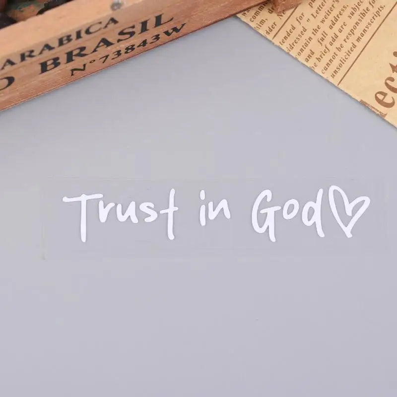 Trust In God Heart Car Decal – Faith Auto Mirror Sticker White – Car Accessories | MotorWorld Marketplace