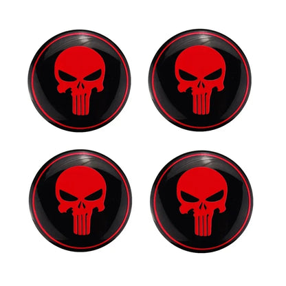 Universal 4pcs 56mm (2.2inch) Wheel Hubcap Stickers