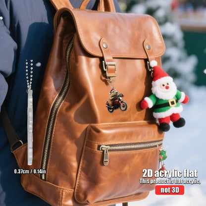 2D Capybara Motorcycle Ornament – Auto & Home Xmas Decor