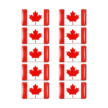 10pcs Epoxy Flag Badge Decals UAE, NL, RU, BR, IT, TH