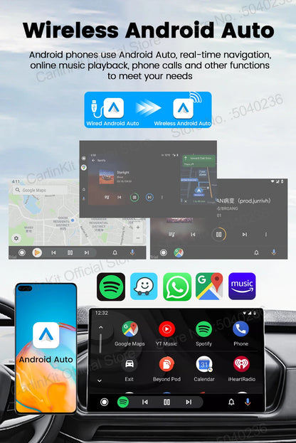 CarlinKit 5.0 Mini Adapter Wireless CarPlay & Android Auto