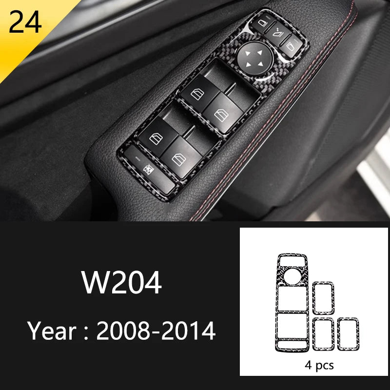 Carbon Fiber Window Trim for Mercedes C-Class W204/C180/C200 Type 24 – Car Accessories | MotorWorld Marketplace