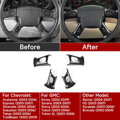 Carbon Fiber Steering Wheel Trim for GM SUVs – ABS Upgrade A – Car Accessories | MotorWorld Marketplace